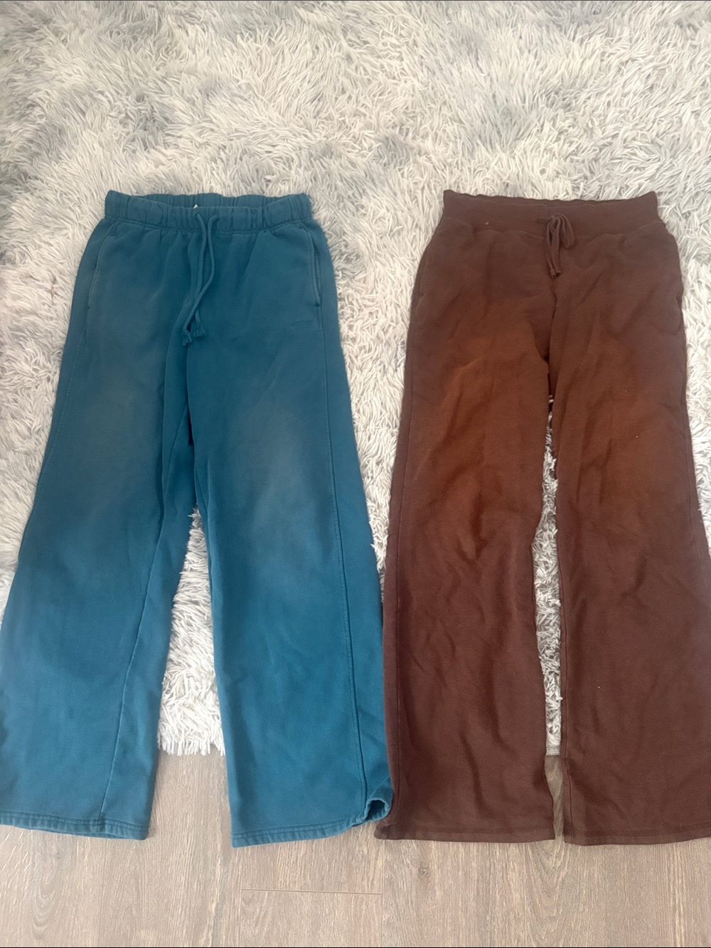 Garage Teal and Brown Track Pants Duo